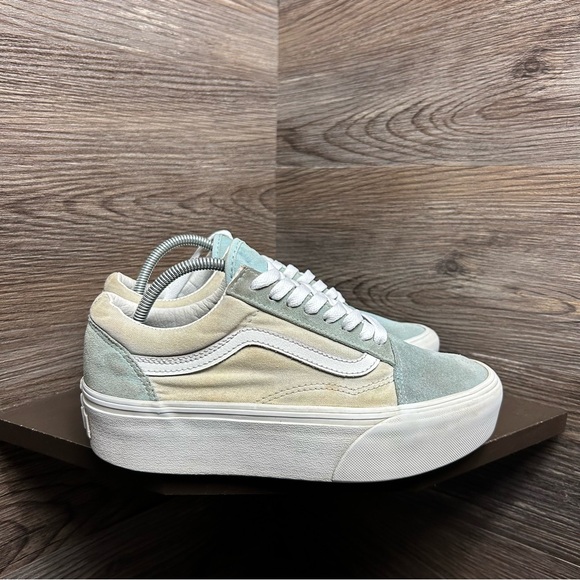 Vans Shoes - Vans old skool platform blue white